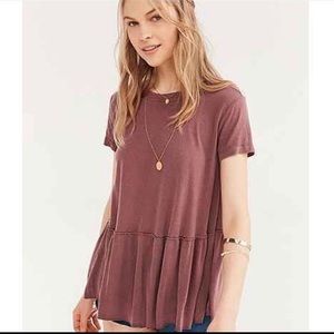 Urban outfitters peplum top in Burnt orange